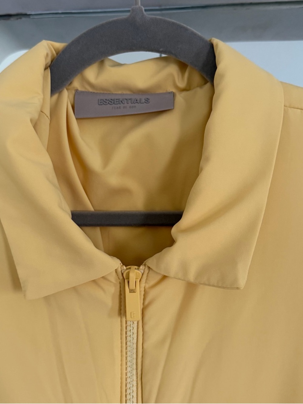 Essentials Men's Lightweight Zip-Front Jacket - Yellow - Picture 3 of 8